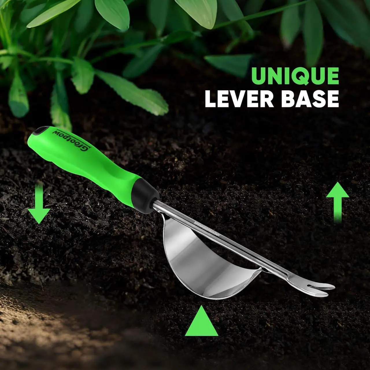 Alt view image 7 of 7 - Grootpow HW1 Hand Weeder Tool, Weed Puller Tool with Ergonomic Handle for Garden - Durable Unique Lever Design Dandelion Weeder Tool with V-Shaped Forks for Easy Weed Removal - in Gift Box
