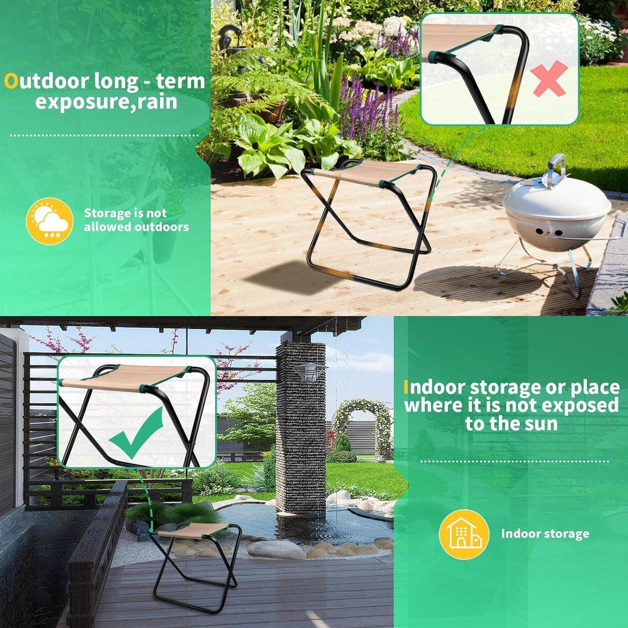 Alt view image 4 of 6 - 9 PCS All-in-one Garden Tools Set, Heavy Duty Cast-Aluminium Alloy Gardening Tools Kit with Folding Stool Seat&Detachable Canvas Tool Bag , Non-Slip Rubber Grip, Outdoor Hand Tools