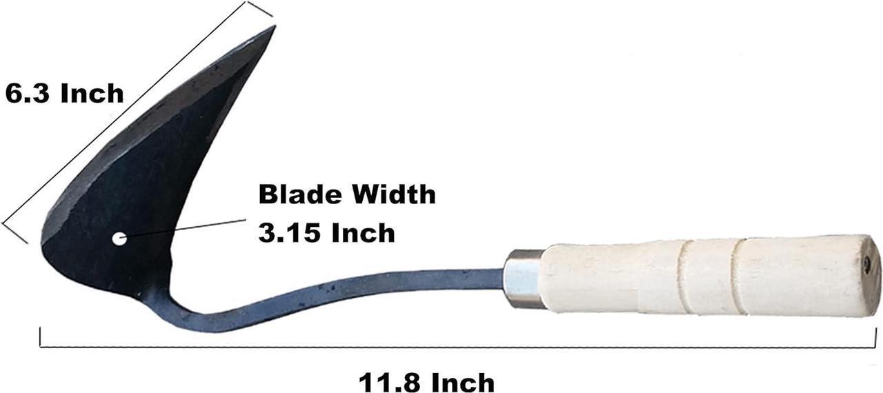 Alt view image 2 of 7 - Premium Forged Gardening Hand Plow Hoe, Korean Daejanggan Style Ho-Mi(Weeding Sickle) for EZ Digger Tools 1 Pack