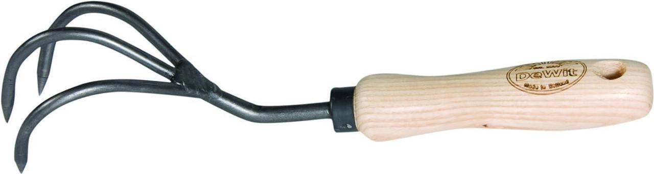 Main image of Tierra Garden DeWit 3-Tine Cultivator with Short Handle, Works as Garden Hoe and Tiller (31-0904)