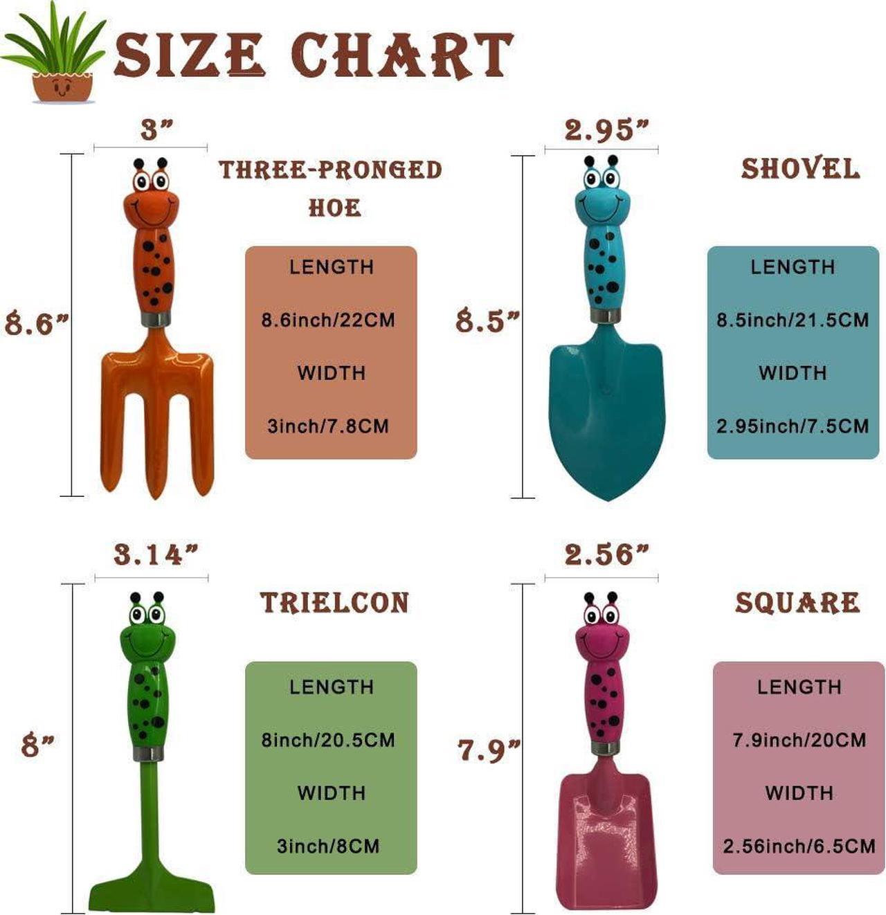 Alt view image 2 of 7 - Kids Gardening Tools Set Metal for Kids Hand Shovel Mini Garden Tools for Kids, Safe Toy Gardening Tools for Soil Planting Digging Transplanting 4 Pieces