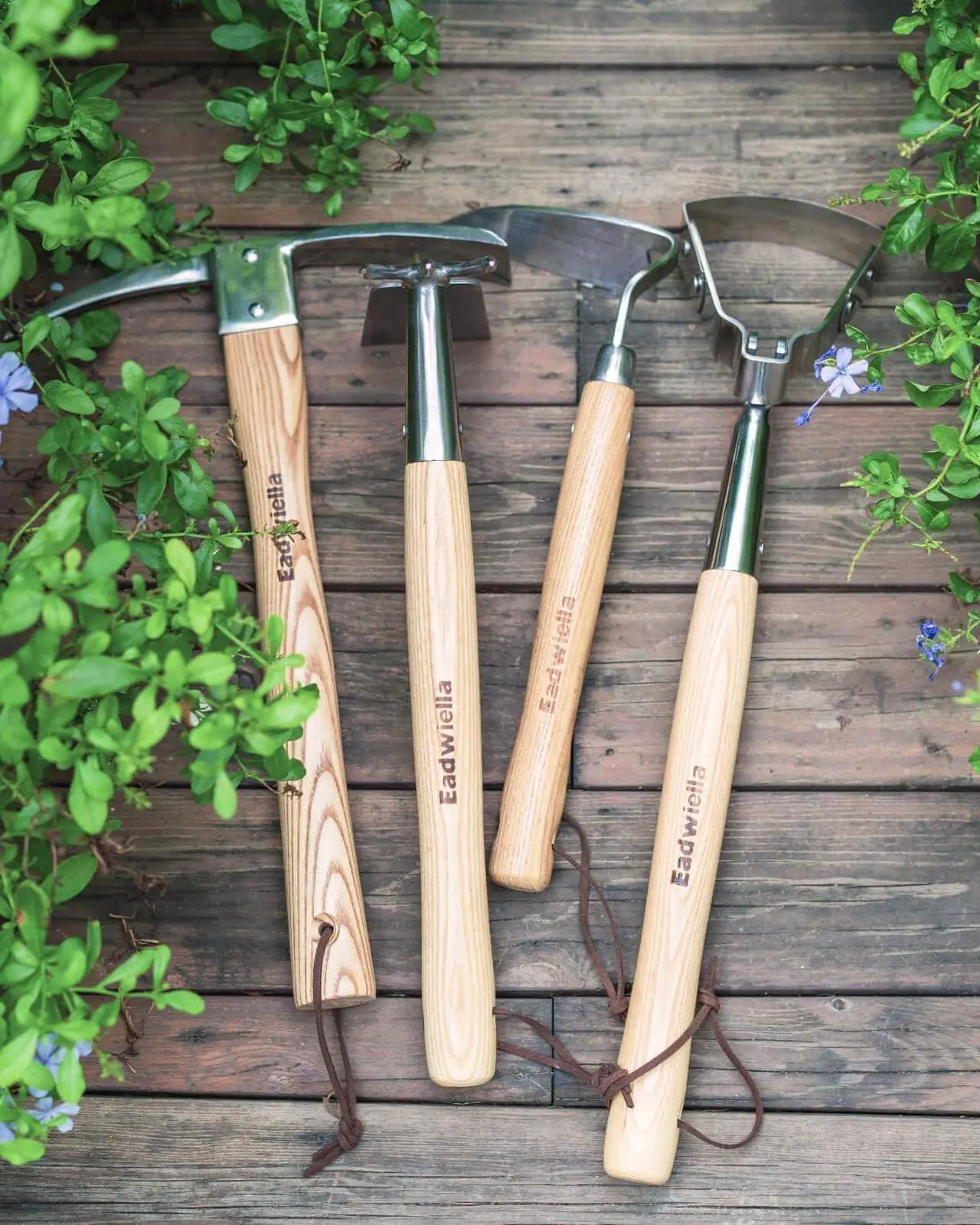 Alt view image 2 of 7 - Hoe and Cultivator Garden Rake Hand Tiller Tool Wood Handle Double Sided Cultivator Versatile Tool for Digging,Loosening Soil,Weeding,Breaking Up Soil,Cultivating,Preparing Seedbeds Combination Garden