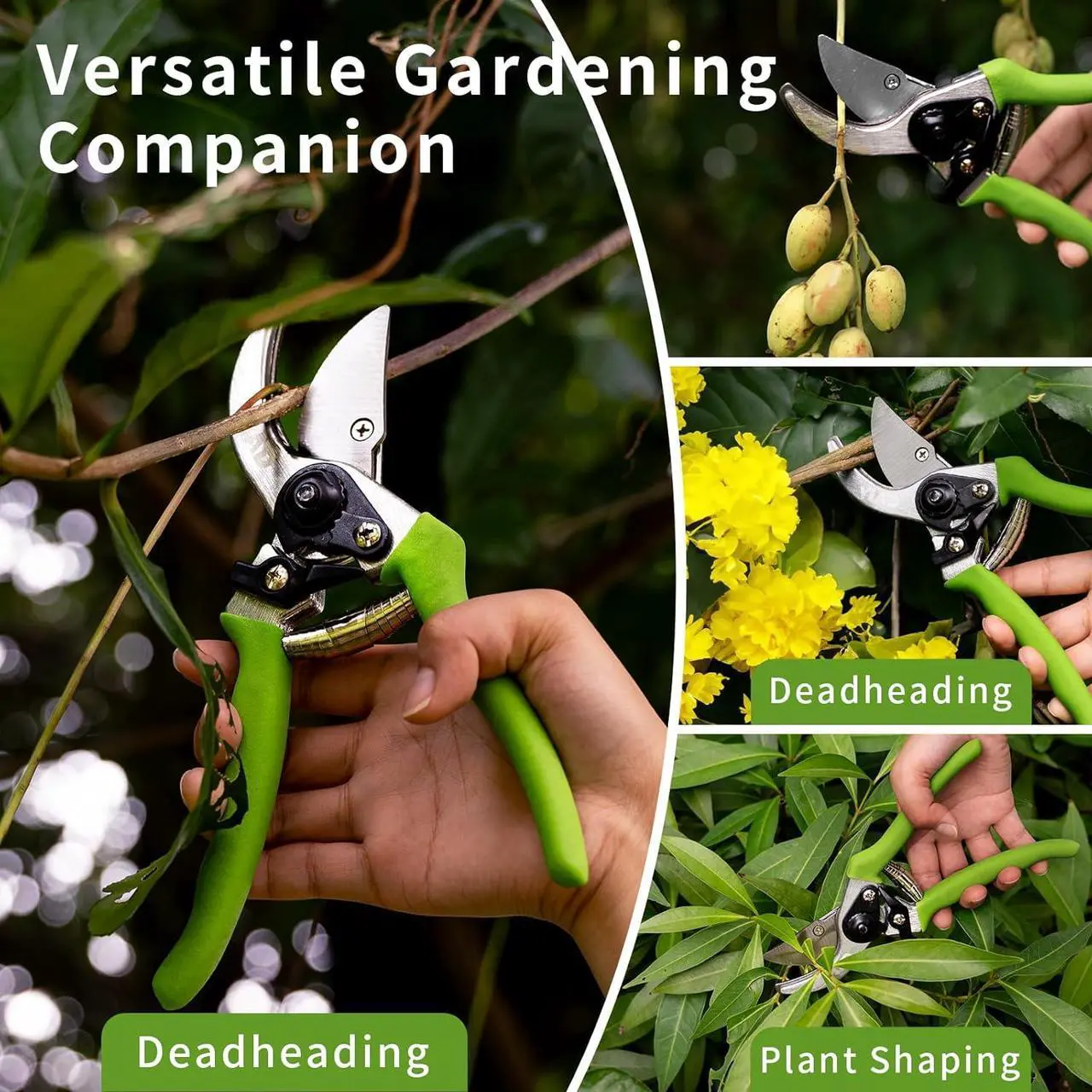 Alt view image 7 of 7 - Loppers for Tree Trimming, Heavy Duty Branch Cutter Pruning Shears Set, Labor Saving and Durable Garden Clippers, Pruning Shears for Gardening Plants, Flowers and Tree Trimmer