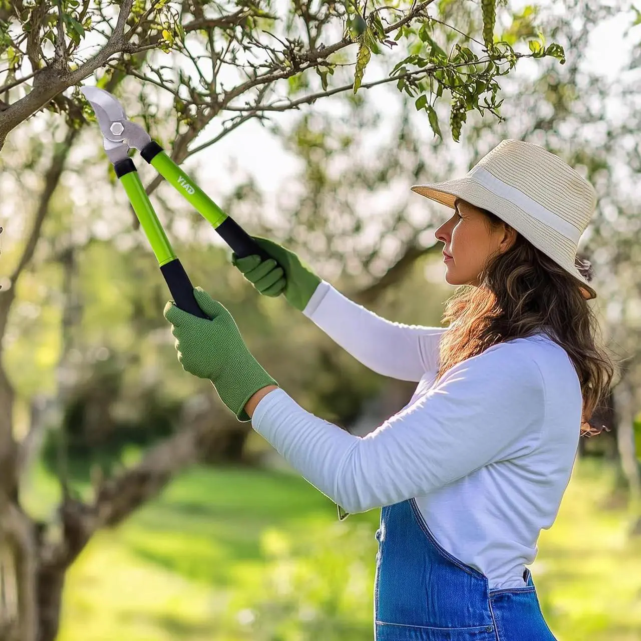 Alt view image 2 of 7 - Loppers for Tree Trimming, Heavy Duty Branch Cutter Pruning Shears Set, Labor Saving and Durable Garden Clippers, Pruning Shears for Gardening Plants, Flowers and Tree Trimmer
