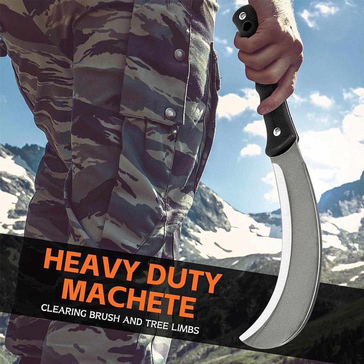 Main image of Billhook Sickle Machete for Cutting Trees Heavy Duty Machetes, Cold Steel Machete Knife for Yard Work, Gardening Machetes Sickle Garden Tool for Clearing Brush Land, Hunting and Outdoor