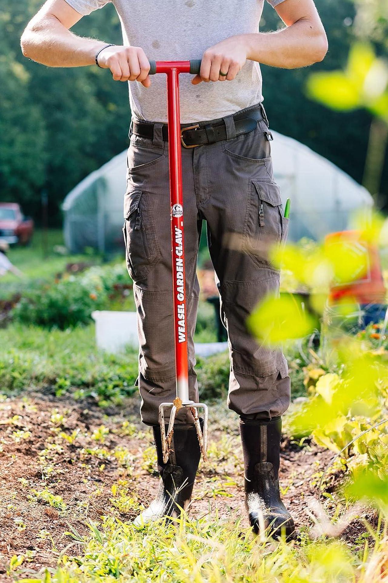 Alt view image 2 of 4 - Garden Weasel Garden Claw - Long Handle | Cultivate, Loosen, Aerate, Weed | Gardening Hand Tiller, Twist Weeding Tool, Digging Fork, Cultivator, Soil Loosener | 91316