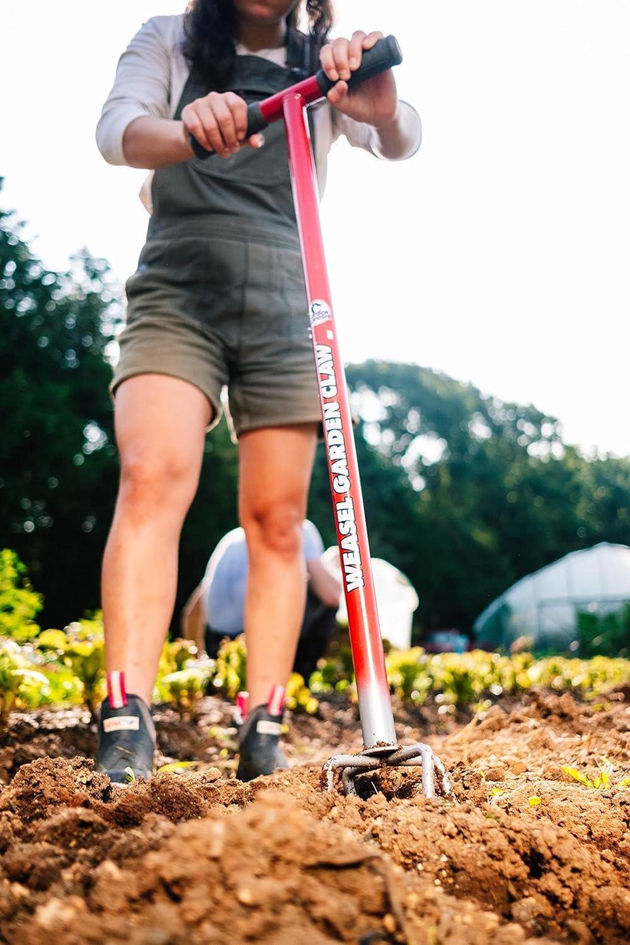 Alt view image 4 of 4 - Garden Weasel Garden Claw - Long Handle | Cultivate, Loosen, Aerate, Weed | Gardening Hand Tiller, Twist Weeding Tool, Digging Fork, Cultivator, Soil Loosener | 91316
