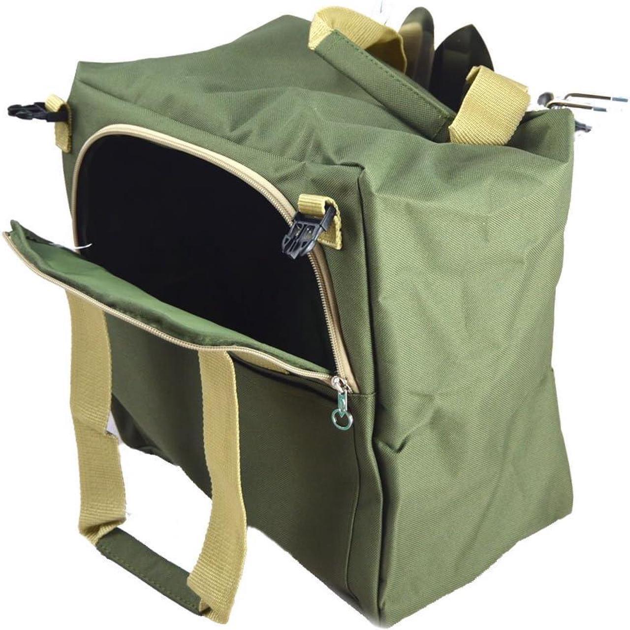 Alt view image 6 of 7 - 10-Piece Gardening Tool Set with Zippered Detachable Tote and Folding Stool Seat with Backrest