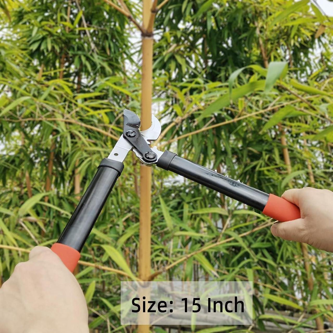 Alt view image 2 of 7 - Loppers Tree Trimmer Branch Cutter with Powerful Gear Action, Super Pruner Tree Clippers Tree Pruner, Chops Thick Branches Ease, Sharp Steel Blade with 1.3 Inch Cutting Capacity(15 Inch)