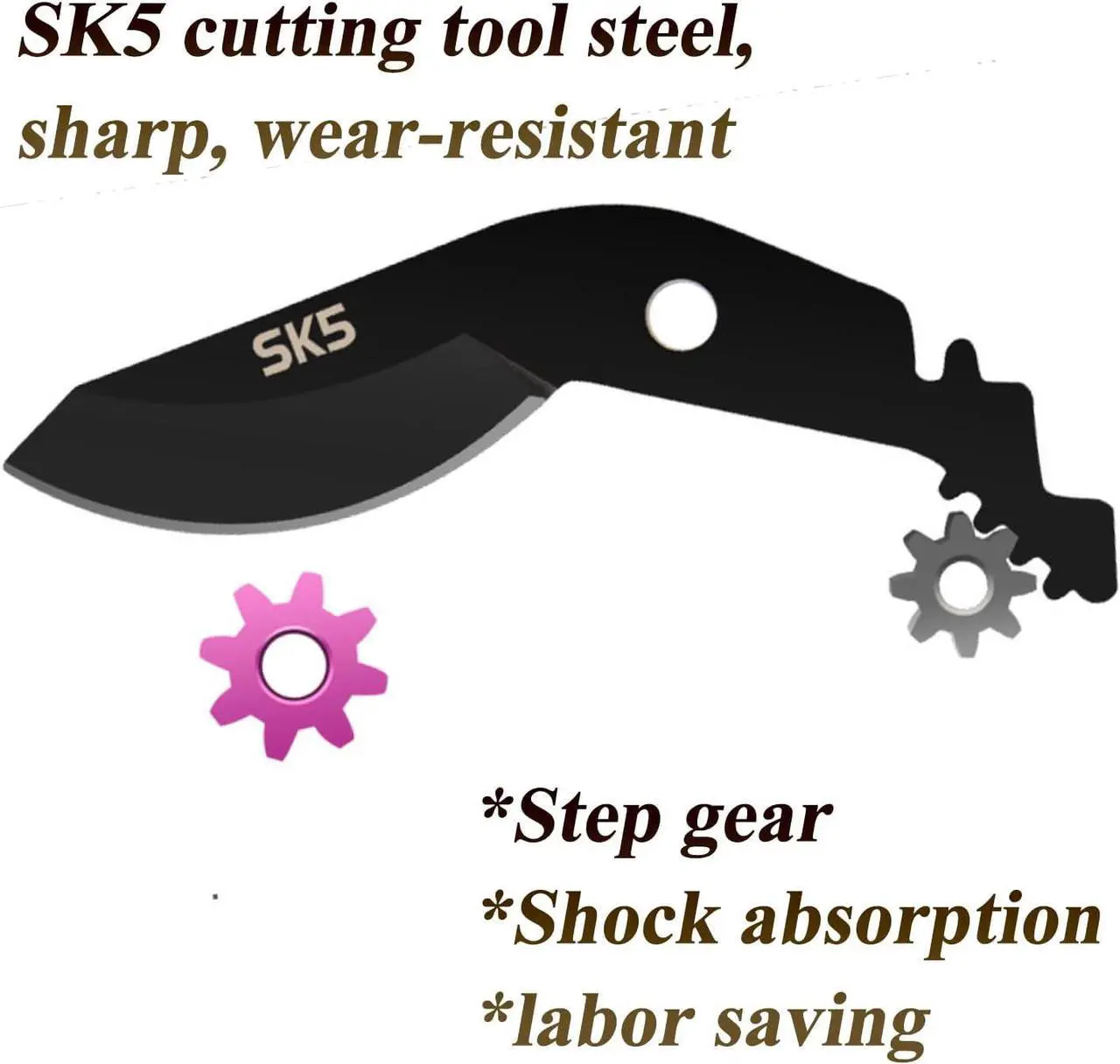 Alt view image 5 of 7 - Premium 8 inch garden clippers, 3 Times Easy to Work, Arthritis Weak Hand Snips (Pulley lever -pruners- Purple)