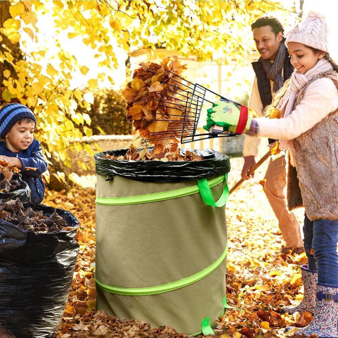 Alt view image 2 of 7 - Colwelt Steel Leaf Scoops and Claws, Rugged Steel Leaf Scoop for Lawn and Garden Cleanup, Large Sized Leaf Grabber for Larger Pickup Capabilities(Steel, not Plastic)