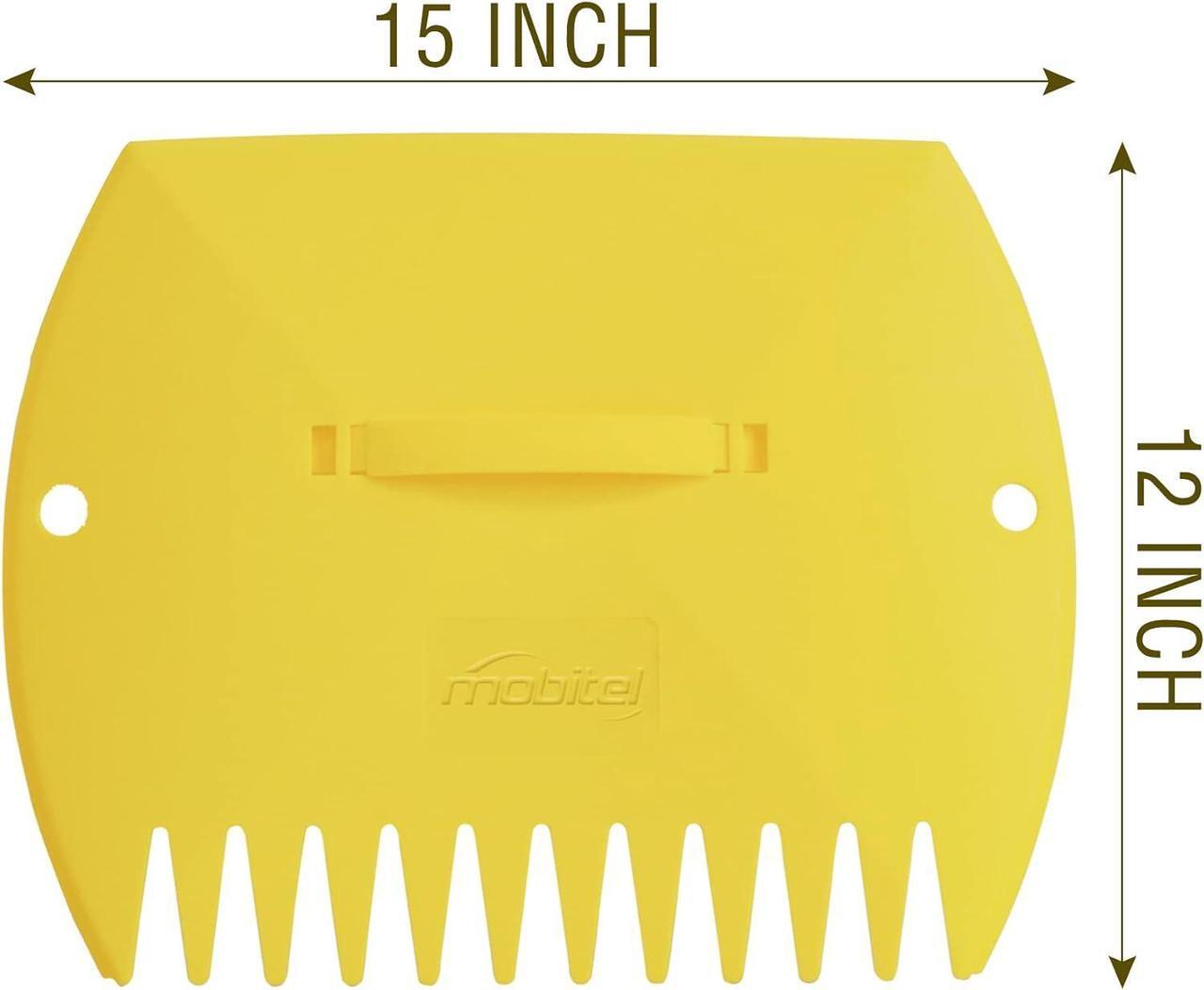 Alt view image 2 of 6 - Mobitel Leaf Scoops Hand Rakes -Large Leaf Grabber for Picking Up Yard Leaves, Lawn Garbage and Grass Clippings
