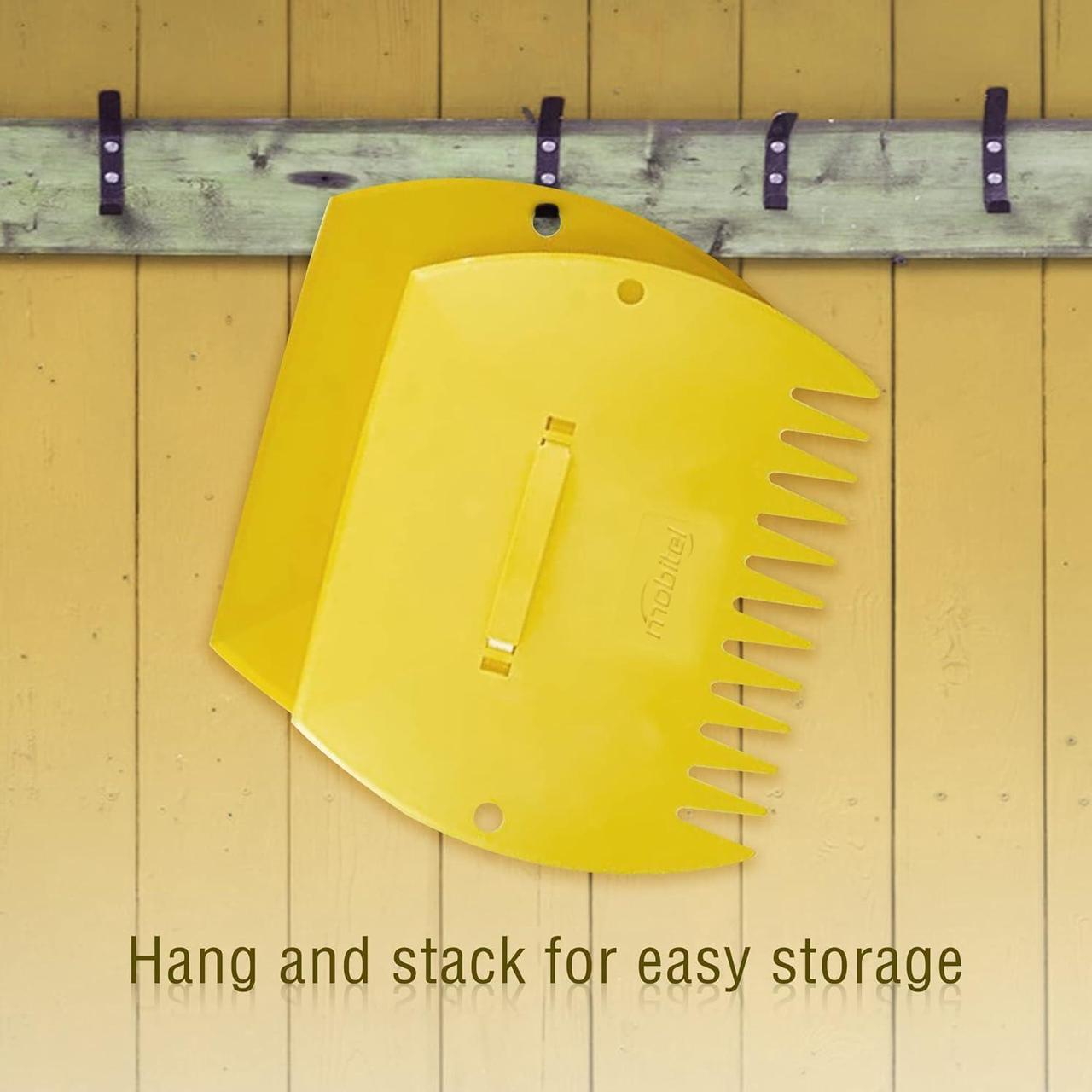 Alt view image 6 of 6 - Mobitel Leaf Scoops Hand Rakes -Large Leaf Grabber for Picking Up Yard Leaves, Lawn Garbage and Grass Clippings