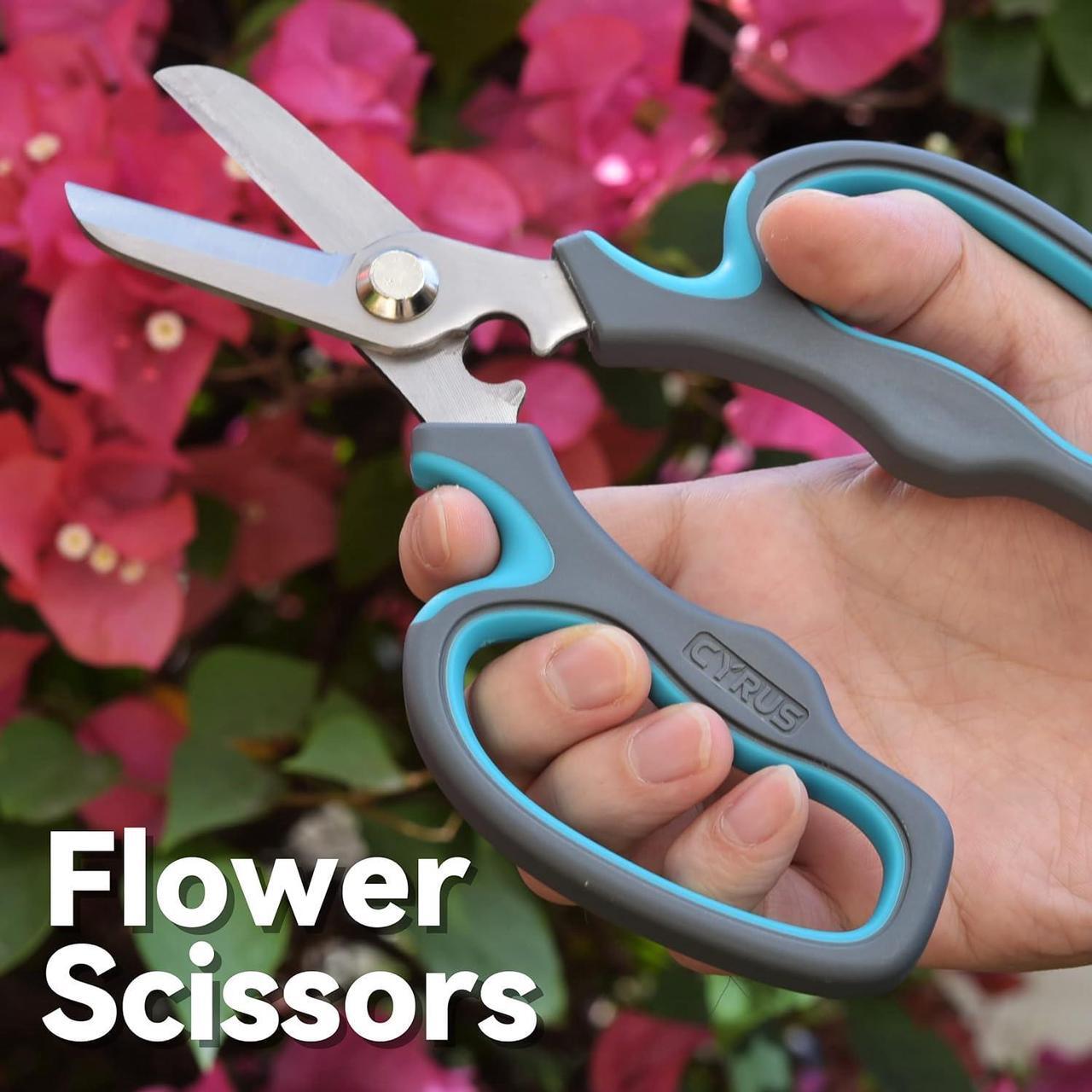 Alt view image 4 of 7 - CYRUS Garden Shears Pruner Secateurs Pruning Scissors Flower Sharp Gardening hand tools Florist Bonsai Cutters Rose Snips