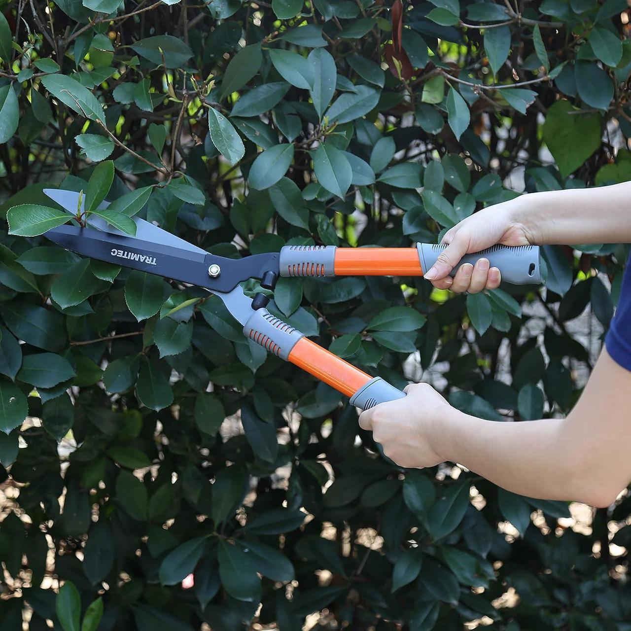 Alt view image 2 of 7 - Garden Hedge Shears. Hedge Clippers & Shears SET with Super Pruning Shears. Heavy Duty Garden Clippers for Shaping Bushes Nicely. Hedge Scissors & Shears made with Durable Carbon Steel.