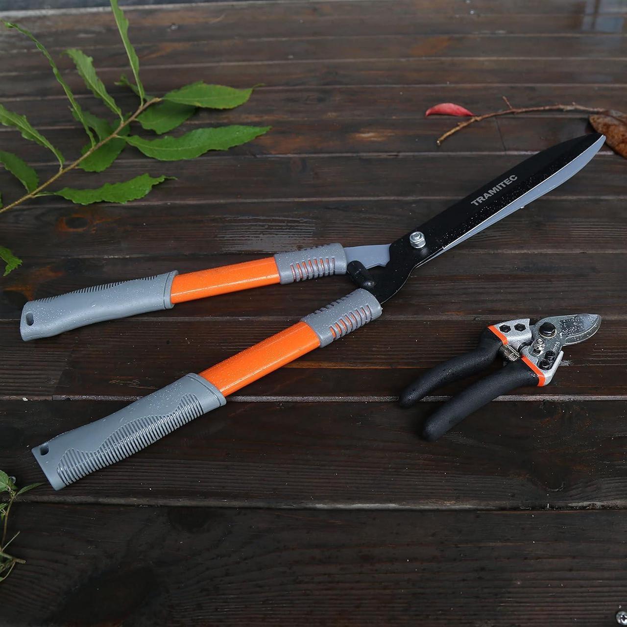 Alt view image 6 of 7 - Garden Hedge Shears. Hedge Clippers & Shears SET with Super Pruning Shears. Heavy Duty Garden Clippers for Shaping Bushes Nicely. Hedge Scissors & Shears made with Durable Carbon Steel.