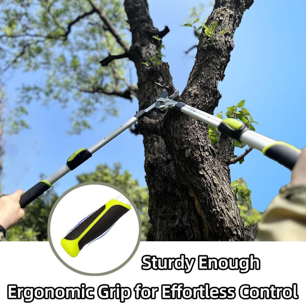 Alt view image 5 of 6 - Loppers for Tree Trimming Heavy Duty Branch Cutter with Compound Action, Effortless Tree Pruner Extendable 21-26" Loppers for Gardening, Long Handle Pruning Shears with 1.6" Clean Cut Capacity