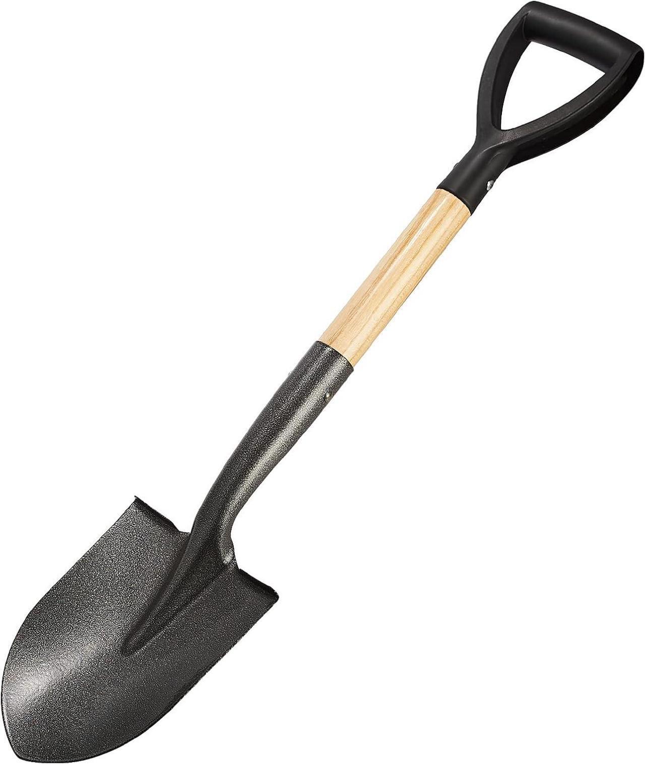 Main image of Shovel for Digging 28-inch Small Round Shovel with D-Handle Kids Metal Beach ShovelCamp Shovel Garden Shovel,Gardening Tools Wooden Handle