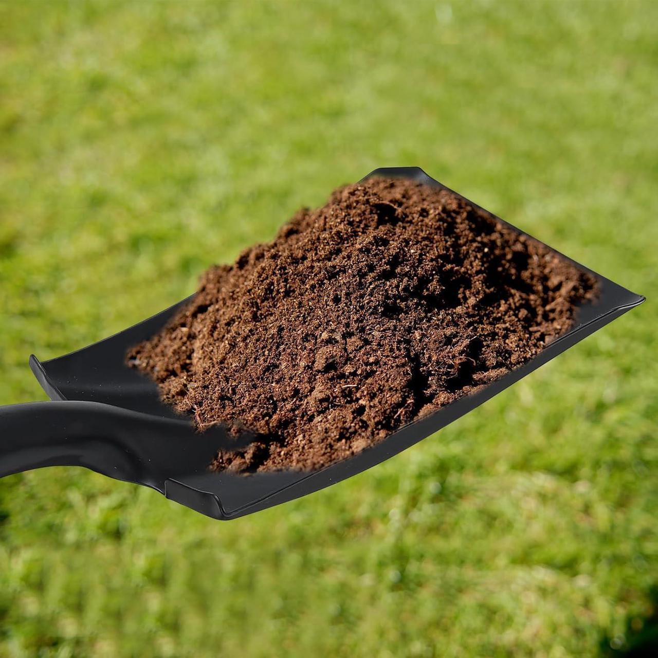 Alt view image 2 of 7 - Flat Shovel, Garden Shovels for Transferring, 31 in Small Square Spade for Kids, Shovels for Sand Beach, Trenching, Digging, Landscaping, Short Gardening Tools with D-Handle Foam Grip