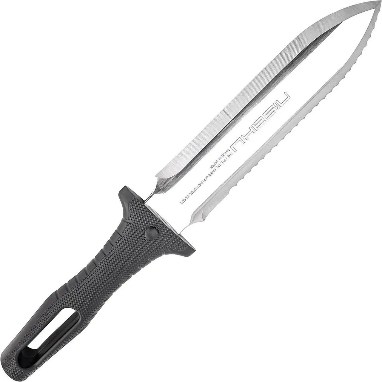 Alt view image 2 of 5 - NJP800 Yamagatana Hori Weeding & Digging Knife, Japanese Stainless Steel 7.25-Inch Blade, 5.5-Inch Ergonomic Black Plastic Handle