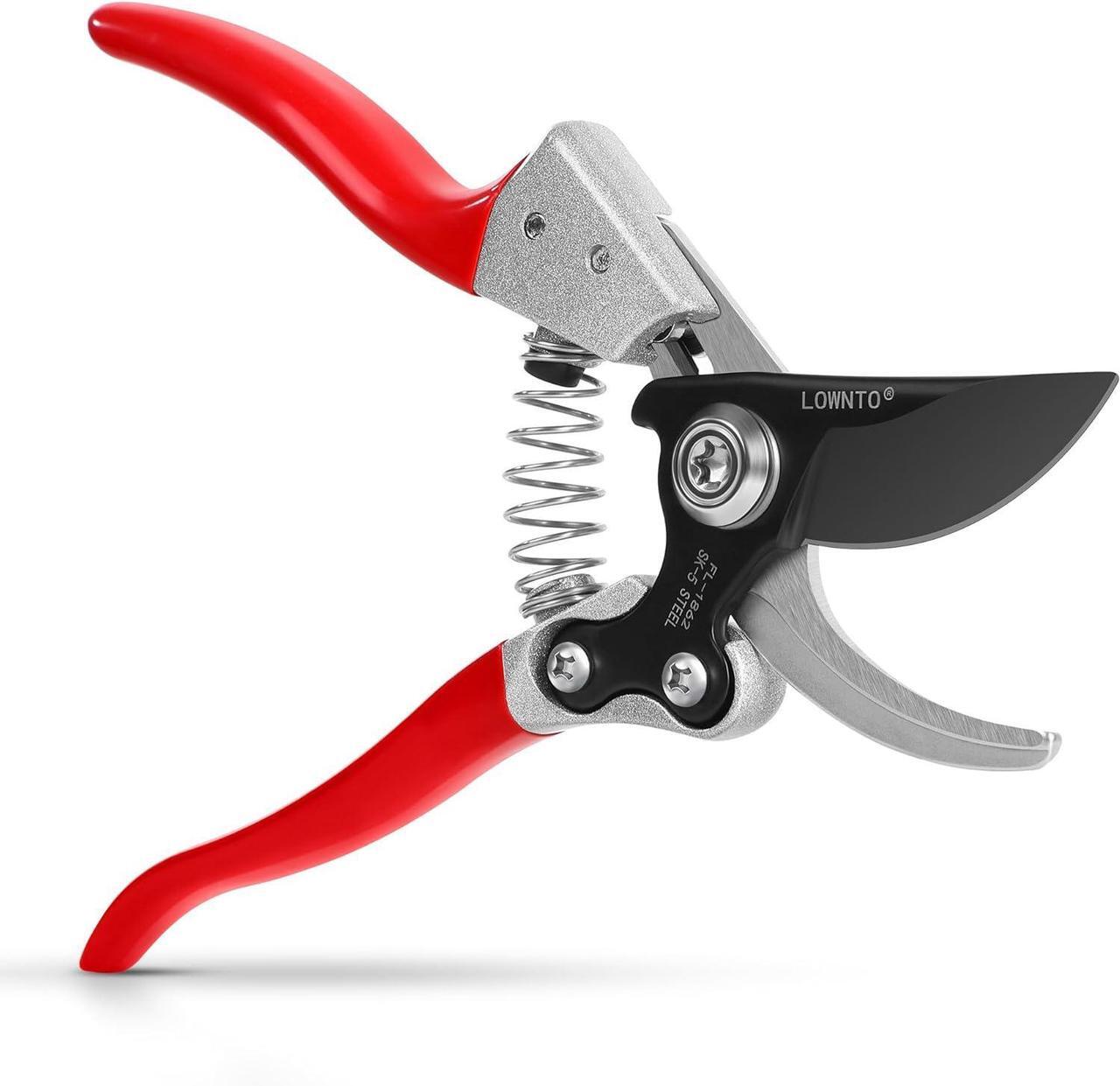 Main image of Pruning Shears for Gardening 5/8" Tree and Branch Garden Clippers - Plant Cutter Scissors with PTFE Resist-rust, Non-stick Coating Steel Blades, Heavy Duty Bypass Hand Pruners