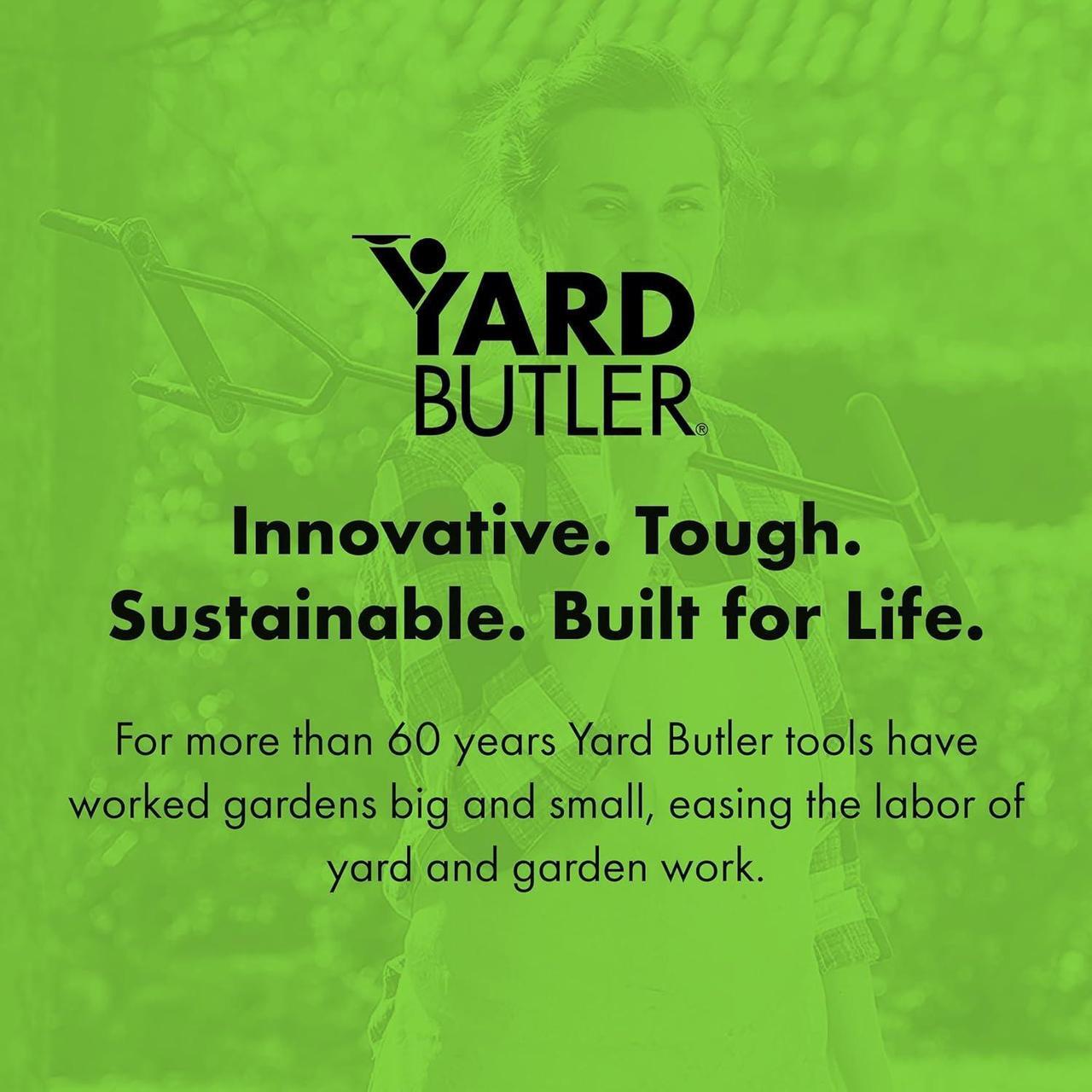 Alt view image 6 of 6 - Yard Butler ID-6C Manual Lawn Coring Aerator - Grass Dethatching Turf Plug Core Aeration Tool - Grass Aerators for Small Yards - Loosen Compacted Soil - Gardening Hand Tools - Gray, 37 Inches
