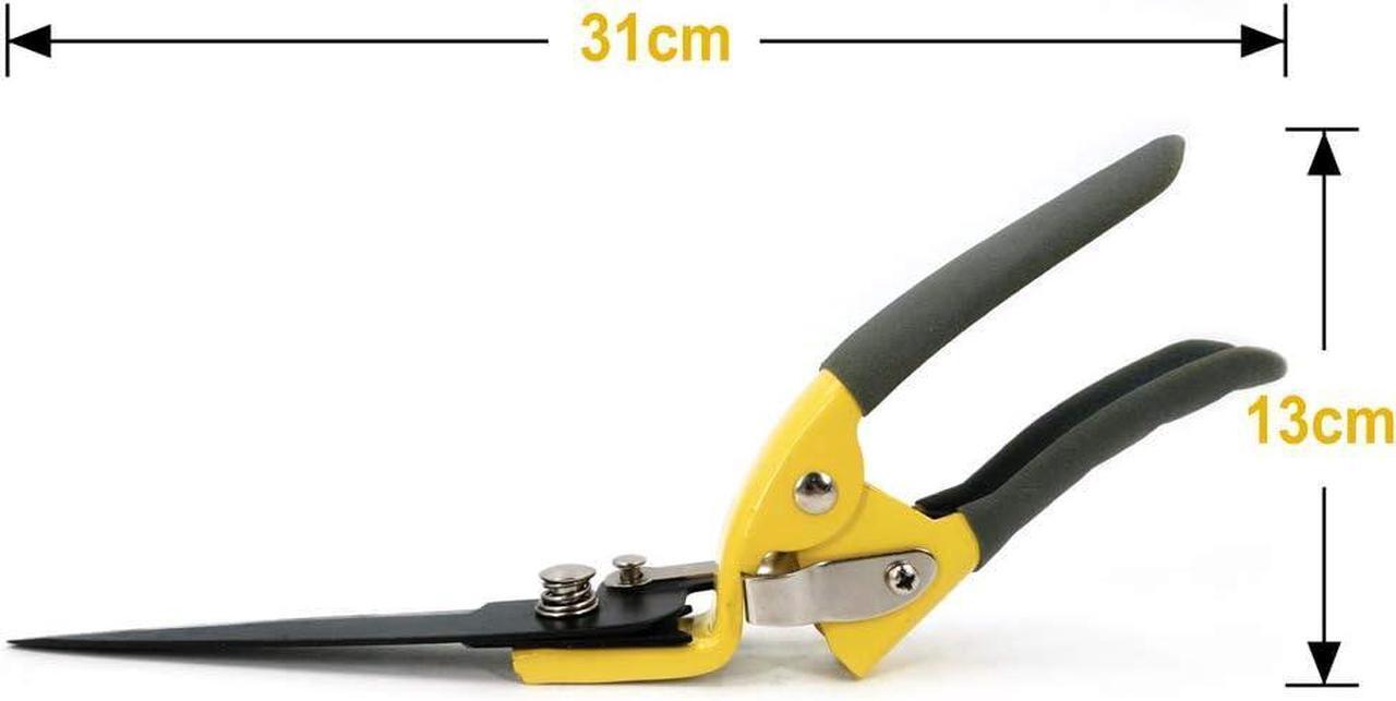 Alt view image 3 of 7 - Jardineer Grass Shears Handheld, Razorsharp Hand Grass Clippers, Non-Slip Grass Clippers & Shears, Grass Shears Manual for Lawn, Hand Shears and Clippers for Grass