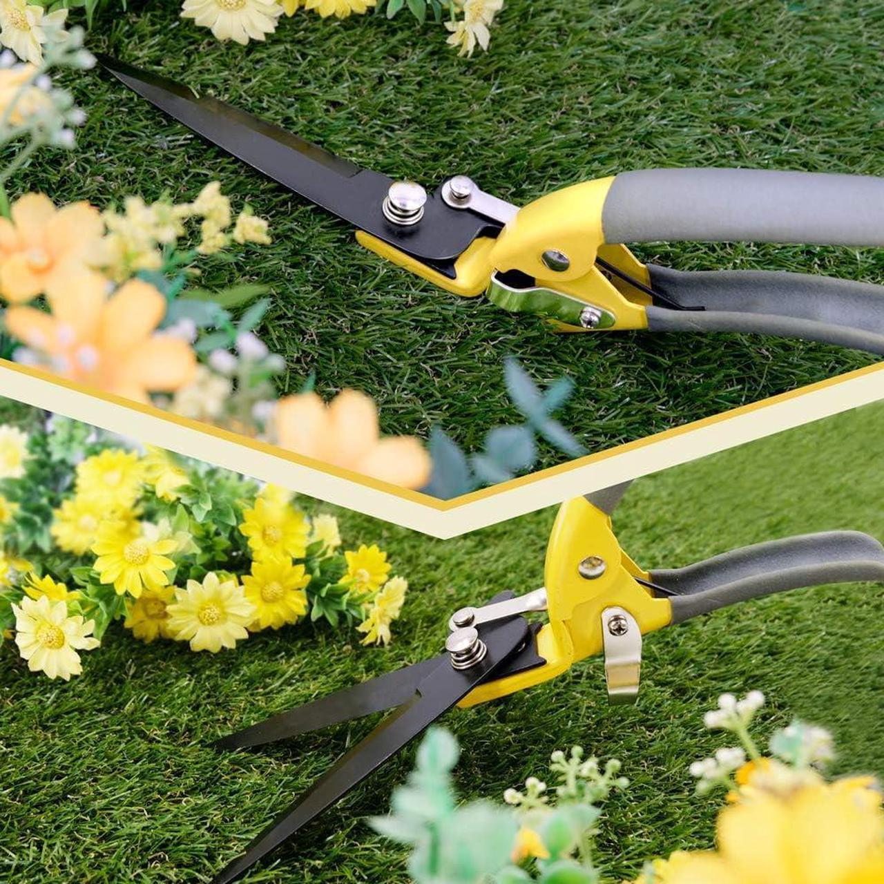 Alt view image 7 of 7 - Jardineer Grass Shears Handheld, Razorsharp Hand Grass Clippers, Non-Slip Grass Clippers & Shears, Grass Shears Manual for Lawn, Hand Shears and Clippers for Grass