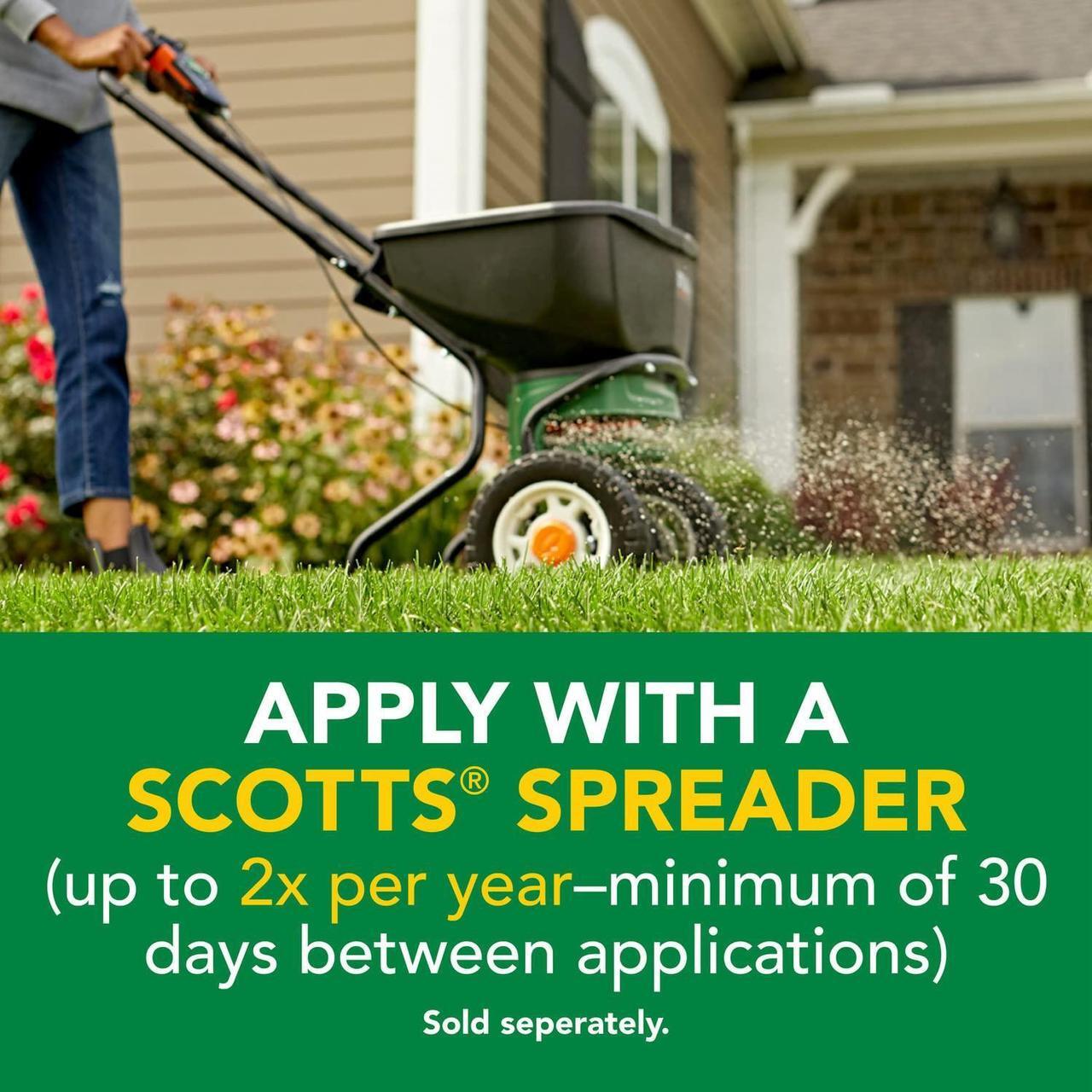 Alt view image 7 of 7 - Scotts Turf Builder Weed & Feed3, Weed Killer Plus Lawn Fertilizer, Controls Dandelion and Clover, 15,000 sq. ft., 42.87 lbs.