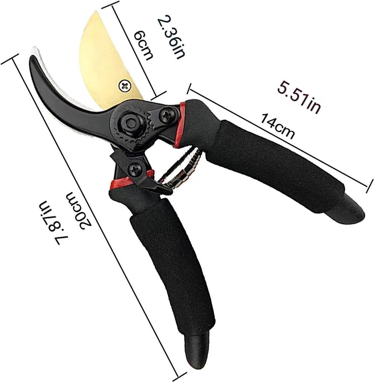 Alt view image 2 of 7 - Heavy Duty Bypass Pruning Shears Gardening Manual Pruning Shears Plant Shears Flower Shears Best Gardening Shears, Tree Pruners Cutting Branches Hedges Shrubs and Bushes Ideal Tool Easy to Prune