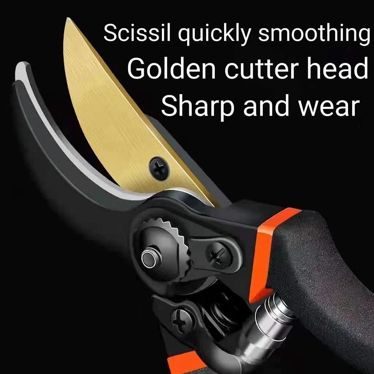 Alt view image 7 of 7 - Heavy Duty Bypass Pruning Shears Gardening Manual Pruning Shears Plant Shears Flower Shears Best Gardening Shears, Tree Pruners Cutting Branches Hedges Shrubs and Bushes Ideal Tool Easy to Prune