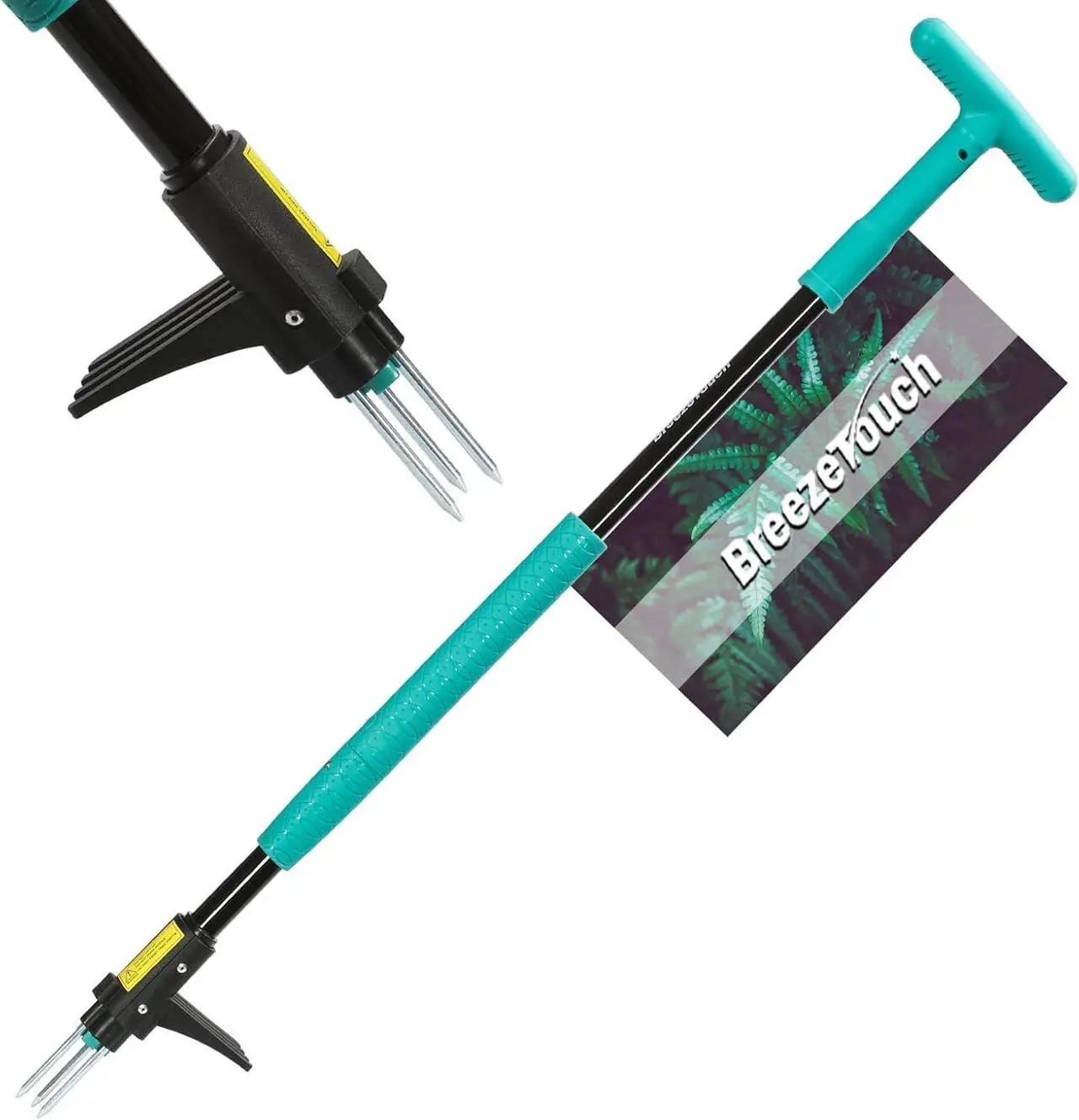 Main image of Breeze Touch 39" Weed Pulling Tool, 3-Claw Detachable Weed Puller Tool with Long Handle, Heavy Duty Stand Up Weeder Weeding Tool for Lawn, Yard, Garden, Crabgrass, Dandelion Picker, Weed Remover