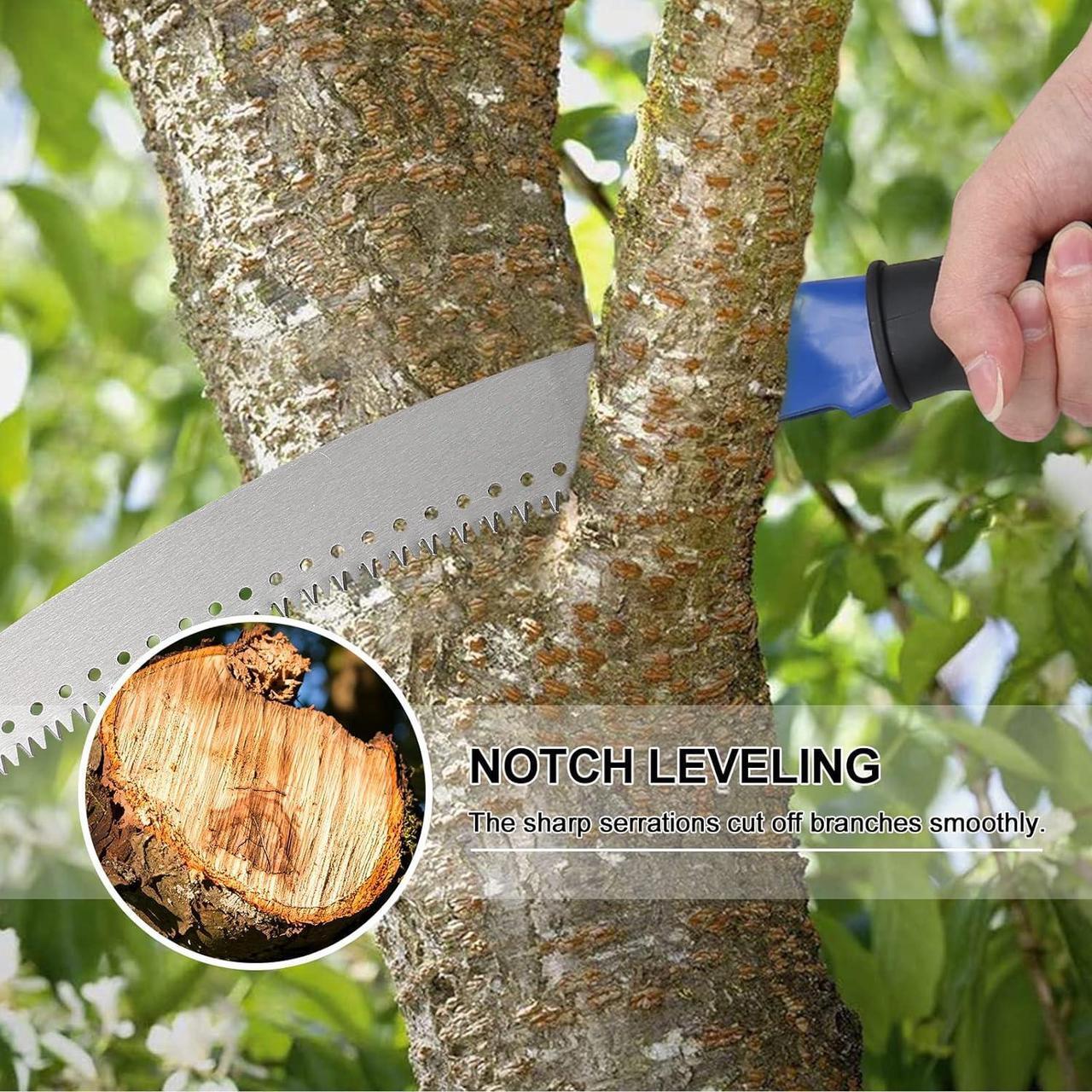 Alt view image 5 of 7 - Pole Saws for Tree Trimming, 10 FT Long Extension Pruning Saw, Lightweight Stainless Steel Extension High Pole Pruning Pole Saw with Blade for Trimmer Yard Garden and Patios Trees Branches