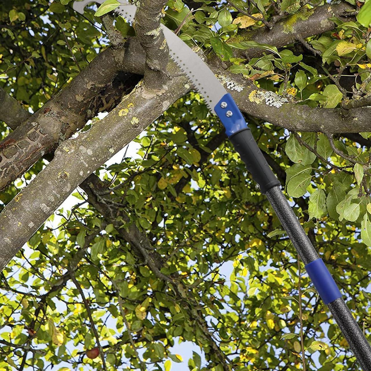 Alt view image 7 of 7 - Pole Saws for Tree Trimming, 10 FT Long Extension Pruning Saw, Lightweight Stainless Steel Extension High Pole Pruning Pole Saw with Blade for Trimmer Yard Garden and Patios Trees Branches