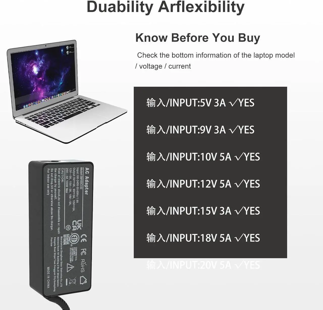 Alt view image 7 of 7 - 100W 65W USB C Charger for Asus ROG Ally X Z1 Ally Dock ROG Flow X13 Z13 GV301 GV302 GZ301 Duo 14 15 16 UX8406 Vivobook S 14 15 16X 14X ZenBook 14 14X S13 Zephyrus G16 M16 G15 G14 S17 Strix G18 G16
