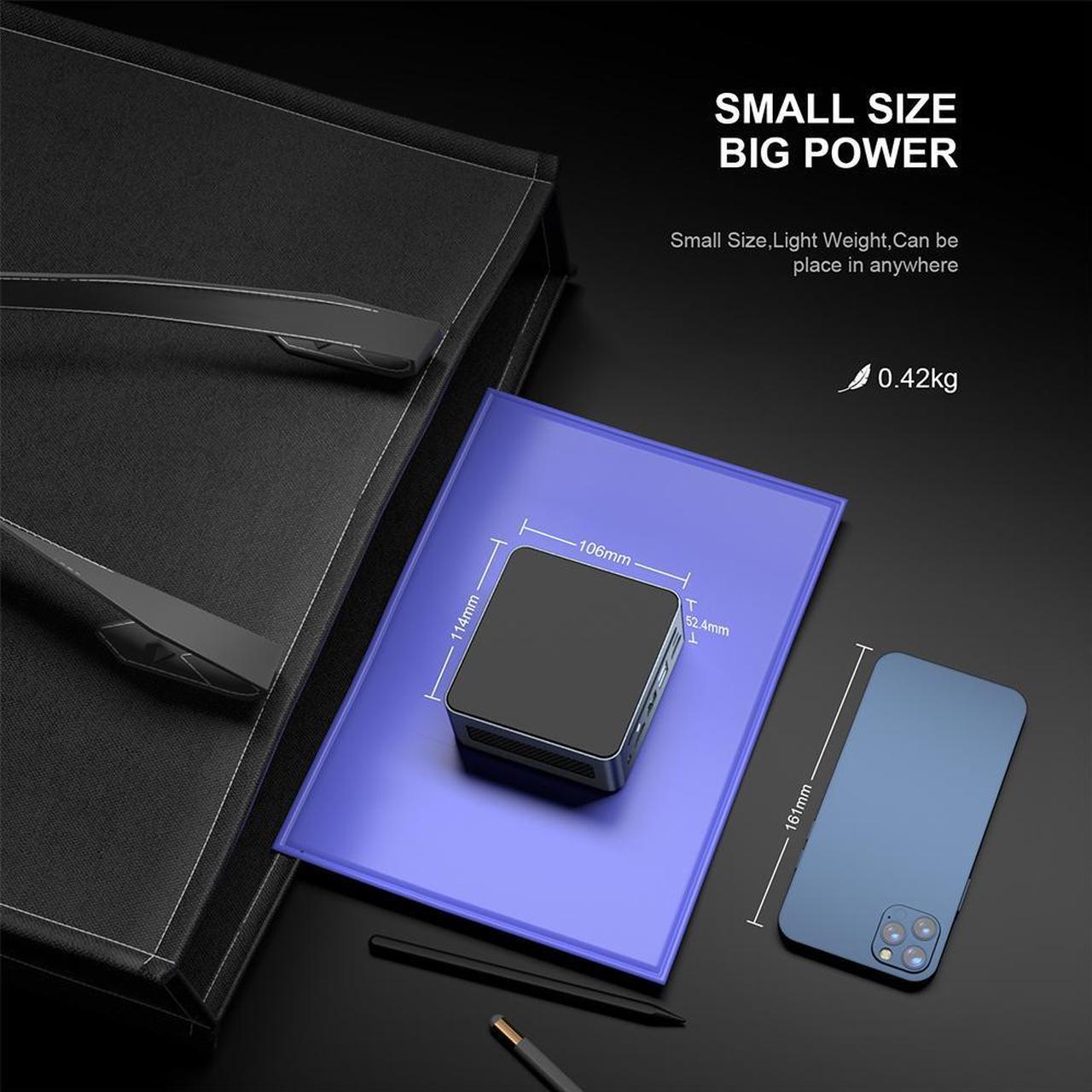 Alt view image 6 of 7 - Chatreey AN2P Mini PC Ryzen 5 5625U Gaming Desktop Computer 16G DDR4 3200Mhz RAM  512GB NVME SSD WIFI6 Blue Touth 5.2 HDMI Windows 11 Pro