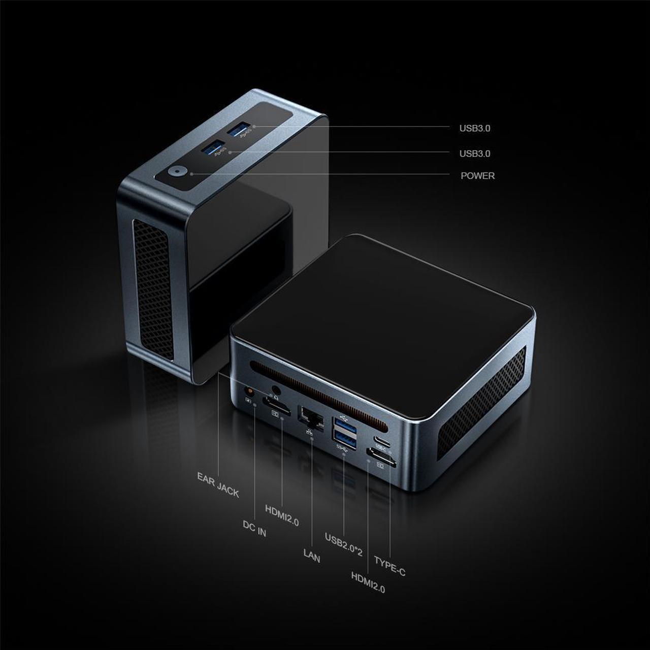 Alt view image 7 of 7 - Chatreey AN2P Mini PC Ryzen 5 5625U Gaming Desktop Computer 16G DDR4 3200Mhz RAM  512GB NVME SSD WIFI6 Blue Touth 5.2 HDMI Windows 11 Pro