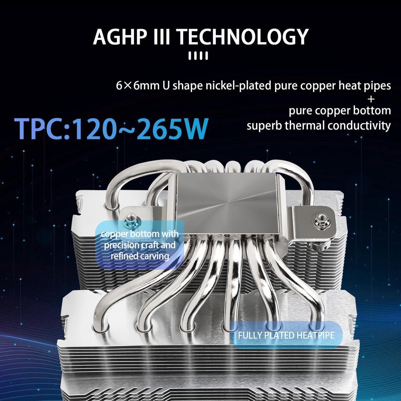 Alt view image 4 of 6 - Thermalright Peerless Assassin 120 SE CPU Air Cooler, PA120 SE, 6 Heat Pipes Cpu cooler,Dual 120mm TL-C12C PWM Fan, Aluminium Heatsink Cover, AGHP Technology, for AMD AM4 AM5/Intel 1700/1150/1151/1155