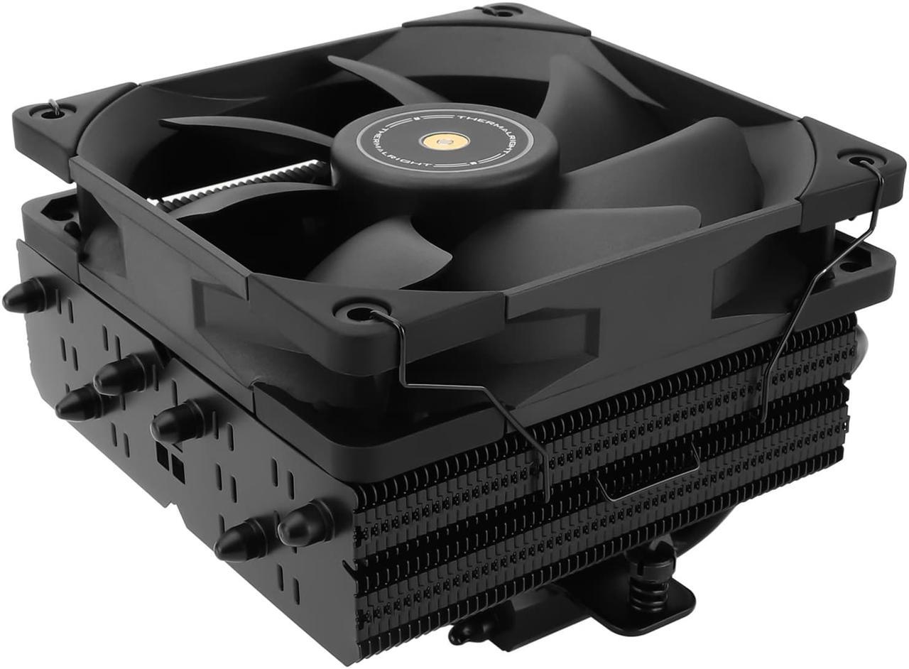 Thermalright SI-100 BLACK CPU Cooler, 6 Heat Pipes, TL-E12B Quiet PWM Fan, AGHP 3.0 technology, Aluminium Heatsink Cover,For AMD AM4 AM5/Intel LGA1150/1156/1200/1700/2011, Downward Tower Cooler