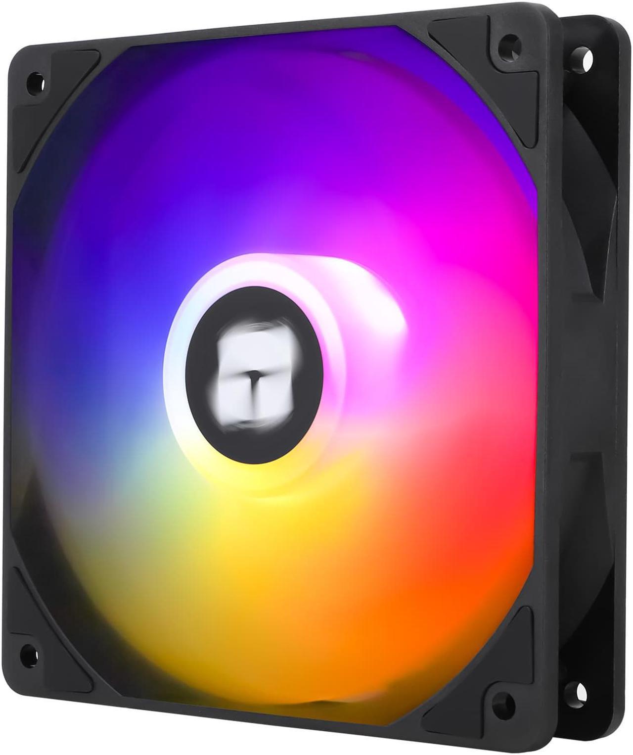 Thermalright TL-C12C-S CPU Fan 120mm ARGB Case Cooler Fan, 4pin PWM Silent Computer Fan With S-FDB Bearing Included, up to 1550RPM cooling fan