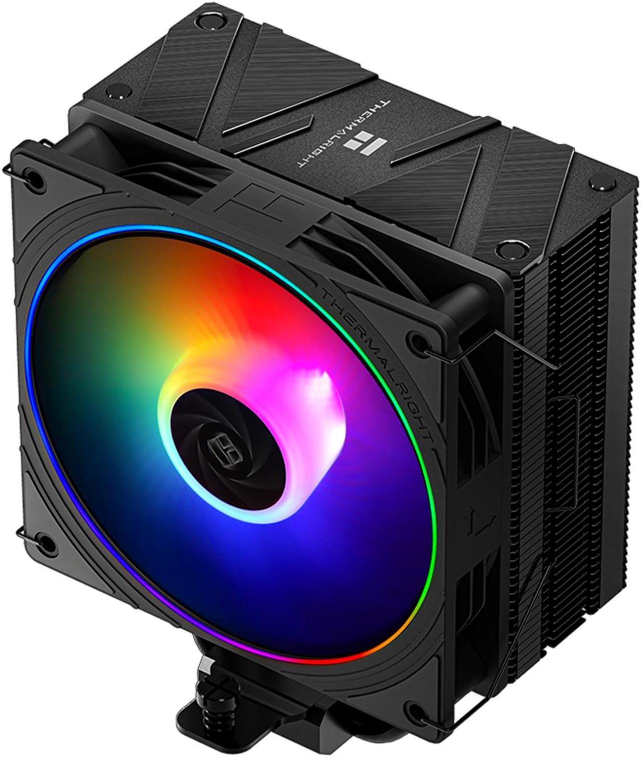 Thermalright Assassin Spirit 120 EVO CPU Cooler, 4 Heat Pipes,TL-S12-S PWM Quiet ARGB Fan CPU Air Cooler, Computer Black Heatsink Cooling, Support AMD AM4 AM5/Intel 1700/1150/1151/1200(AS120 EVO)