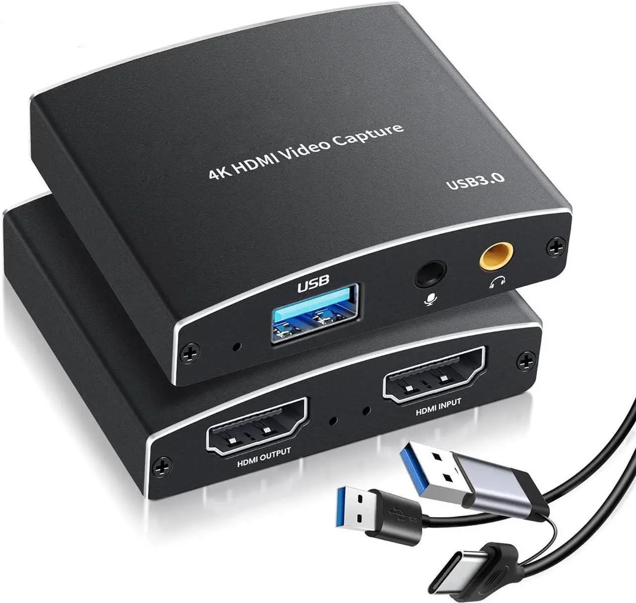 Main image of AUBEAMTO Capture Card for Streaming, USB 3.0 Capture Card with 4K HDMI Loop-Out, 1080P 60FPS Audio Video Capture Card for Recording/Streaming, Compatible with Nintendo Switch/Xbox/OBS/Camera/PC/Laptop