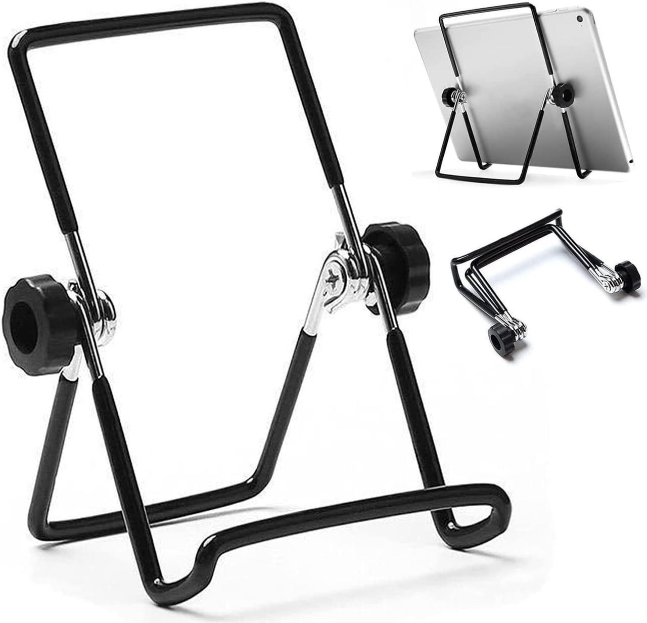 Main image of Adjustable Tablet Stand Holder Non-Slip Foldable Holder Cradle Fit for 9-12.9 Tablets iPad  and Kindle Fire Display Stand Picture Frame Stand for Photos (Large Black)