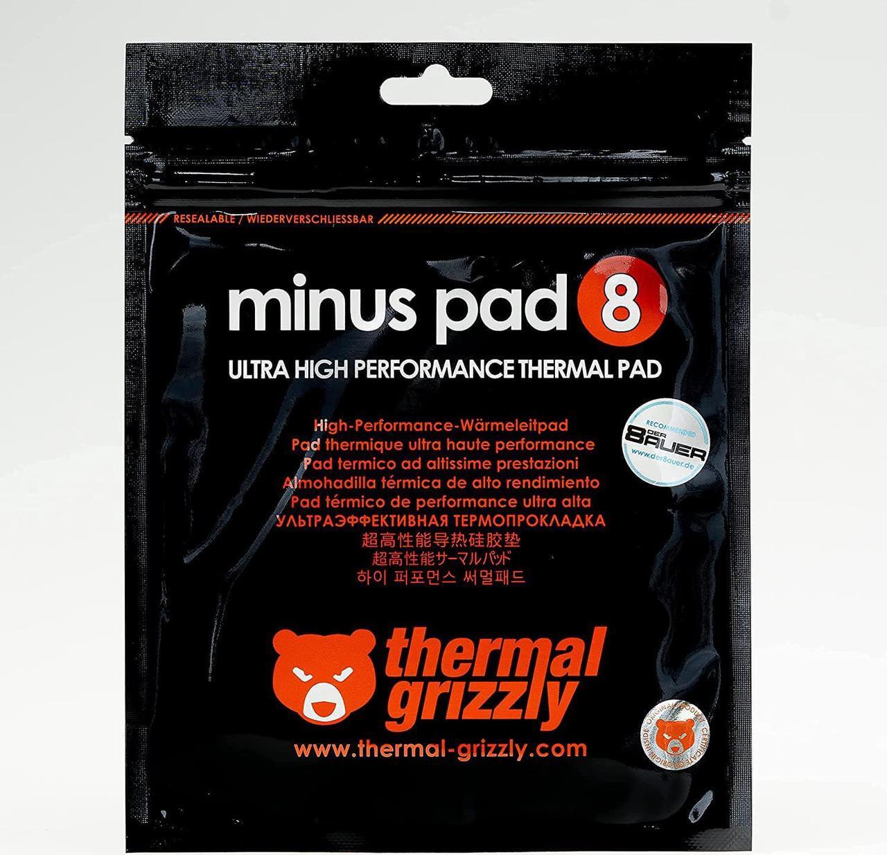 Alt view image 3 of 5 - Thermopad Thermal Grizzly Minus Pad 8 - Silicone, Self-Adhesive, Thermally Conductive Thermal Pad - Conducts Heat and Cools The Heating Elements of The Computer or Console (120 × 20 × 3,0 mm)