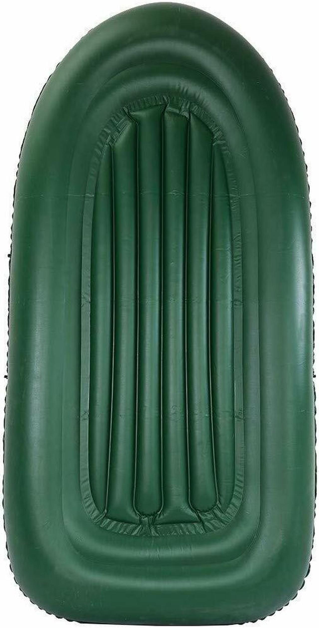 Alt view image 4 of 7 - kayaking Inflatable 4Person Floating Boat Raft Set with Oars support motor