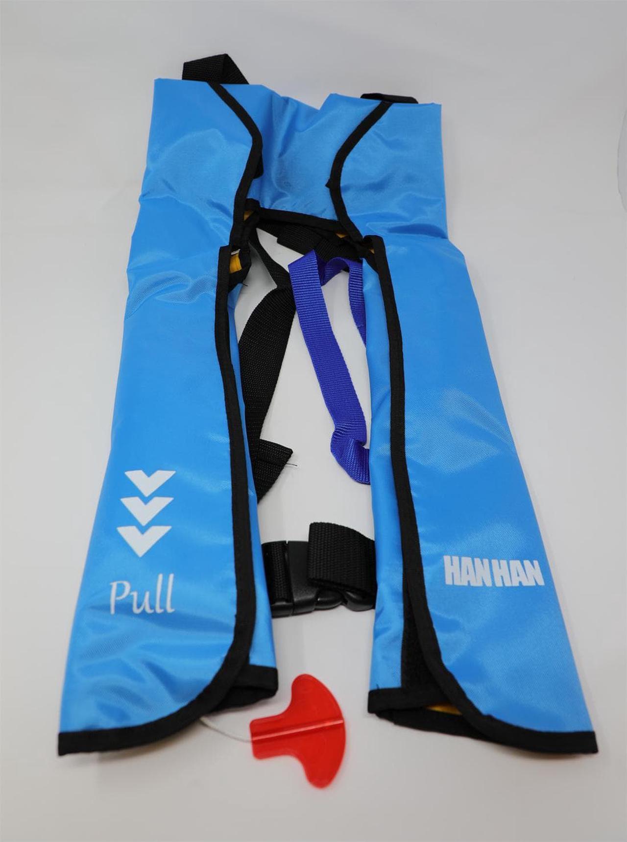 Alt view image 3 of 6 - HANHAN Automatic Inflatable Life Jacket Life Vest blue color With 33 CO2 Cylinder Ready To Use