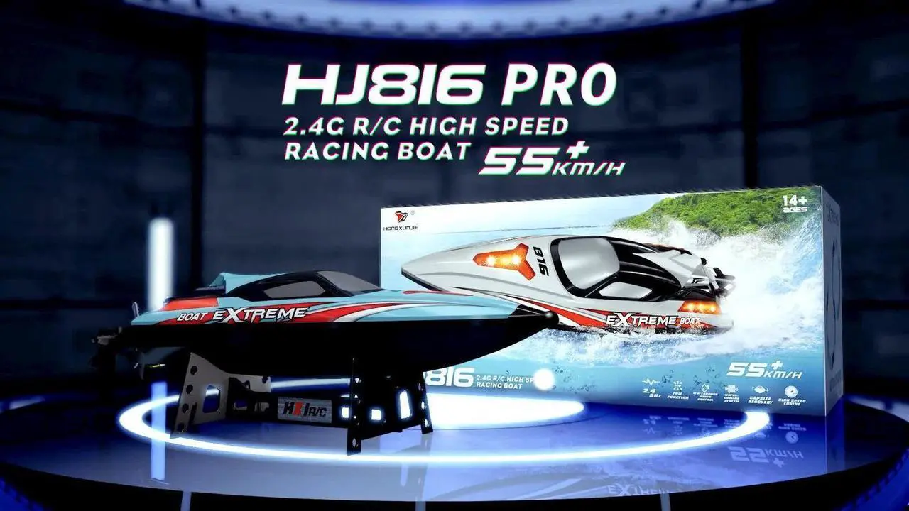 Alt view image 4 of 7 - RC High Speed 55km/h Racing Boat, Sealed Waterproof,Can Drag net brushless motor