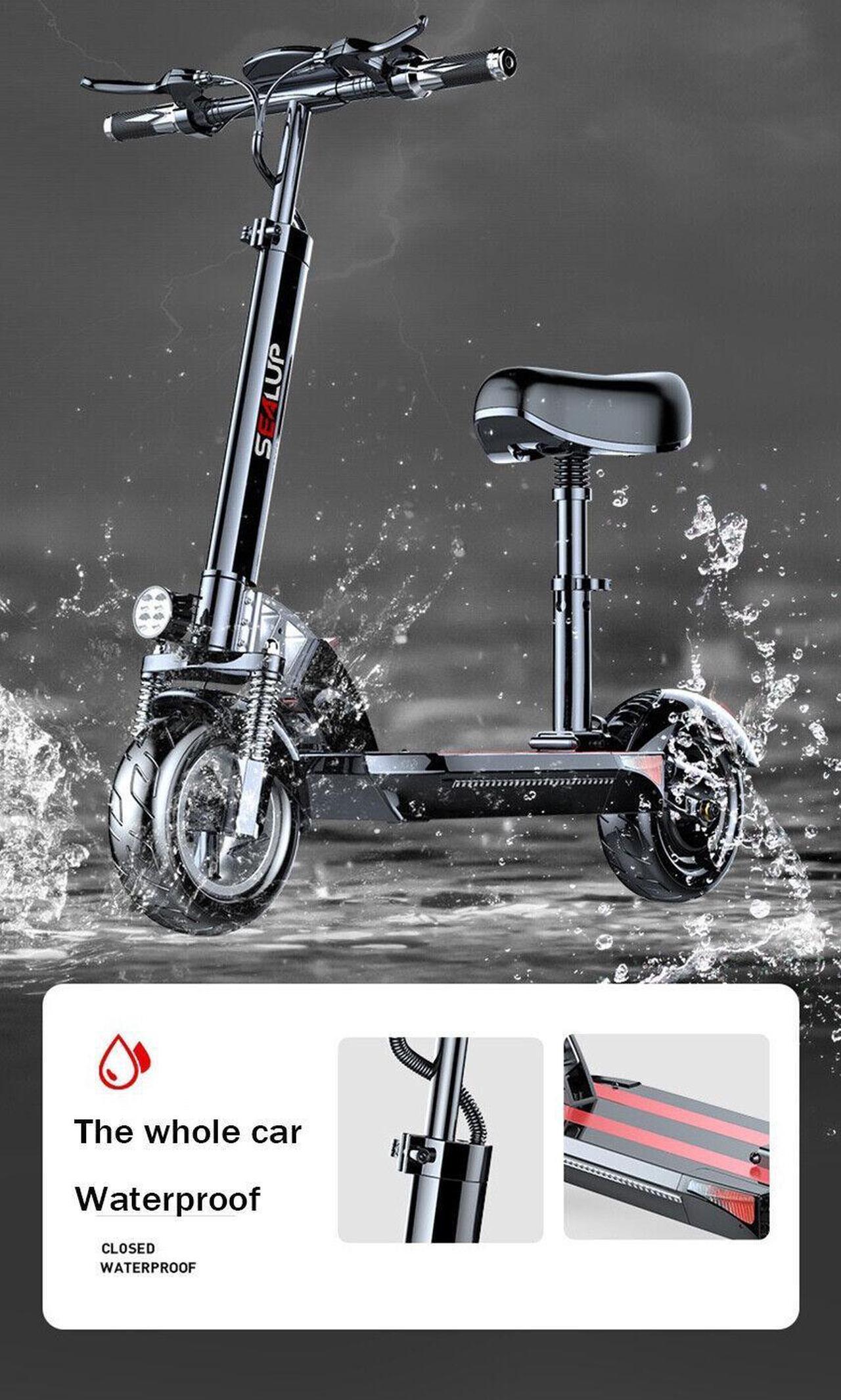 Alt view image 4 of 7 - LDLC heavy duty Electric Scooter 500W 28MPH E-Scooter Seated NFC system range 28mile