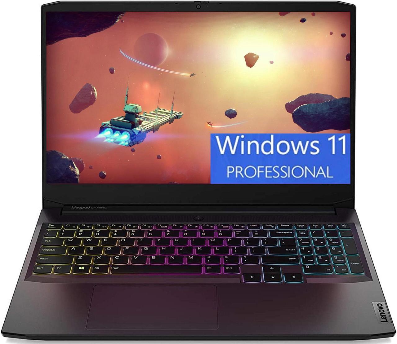 Lenovo IdeaPad Gaming 3 15 Laptop, 15.6" FHD (1920x1080) Display, AMD Ryzen 5 5600H 6 cores, NVIDIA GeForce GTX 1650, 32GB DDR4  2TB PCIe SSD, Bluetooth 5.0, Windows 11 Pro