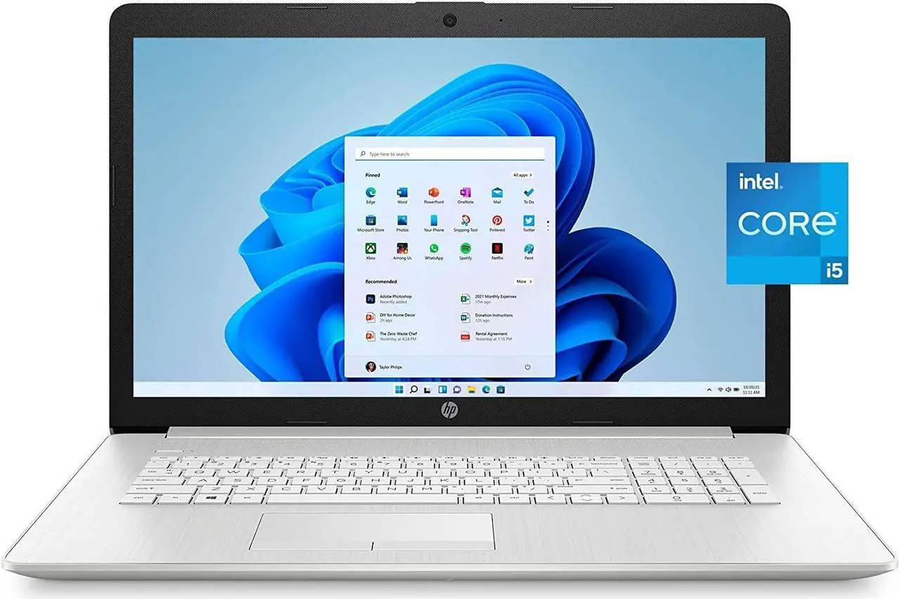 Alt view image 6 of 6 - HP 17 Business Laptop, 17.3" Full HD Display, 11th Gen Intel Core i3-1115G4 Dual-Core, Intel UHD Graphics, 16GB DDR4  512GB PCIe SSD, HDMI, Wi-Fi, Bluetooth, Webcam, Windows 10